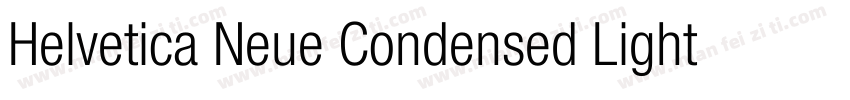 Helvetica Neue Condensed Light字体转换